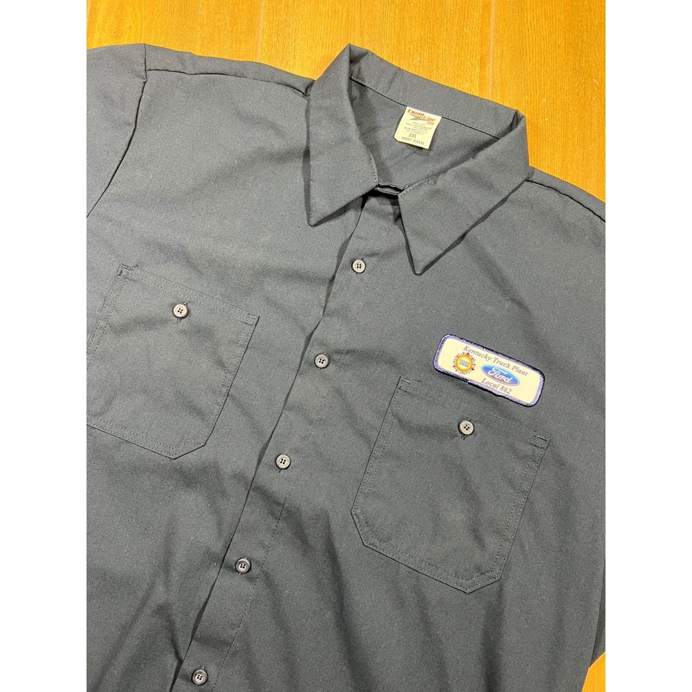 Union Line Mens Ford Kentucky Truck Plant Work Shirt Navy Blue 2XL‎ 10665-2102